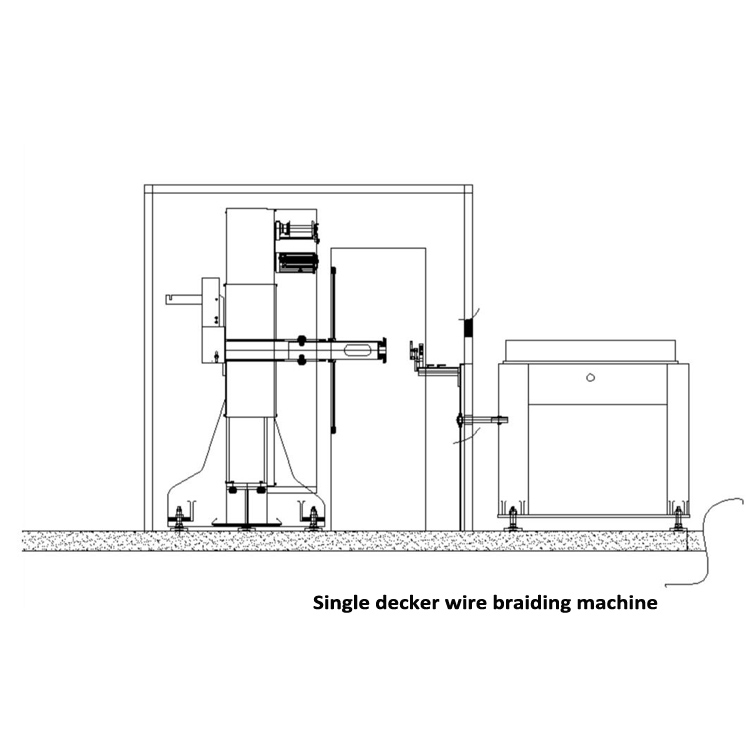 high speed single decker wire braiding machine