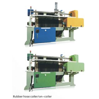 Rubber hose coiler/un-coiler